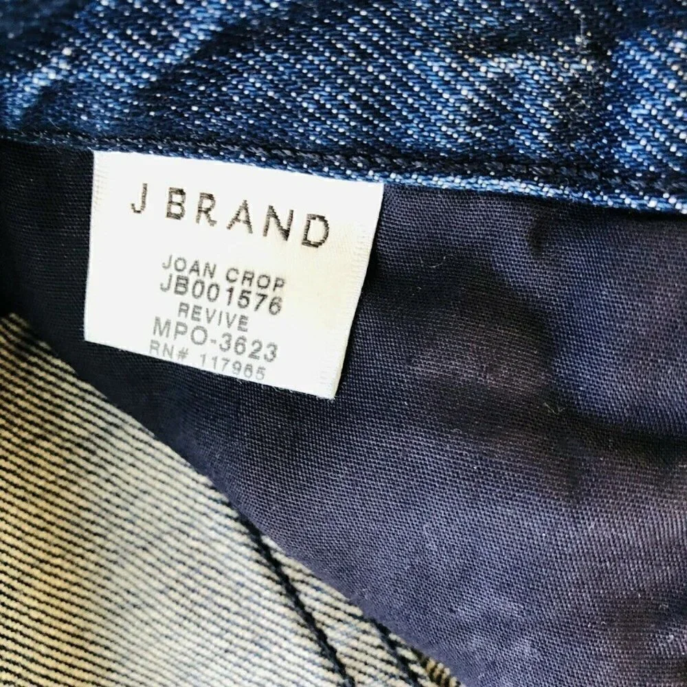 J Brand Womens Denim Joan High Waist Crop Wide Leg Jeans Size 25 Blue JB001576 - Picture 5 of 12